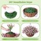 Artificial Faux Hanging Plants Flowers Basket for Spring Outdoor Decoration, Fake Silk Daisy UV Resistant Look Real with Eucalyptus Leaves Summer Outside Decor for Home Patio Garden